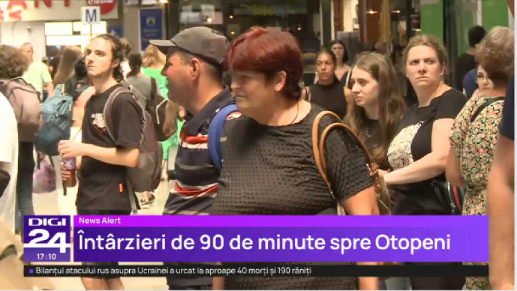 Întârzieri mari la trenurile spre Aeroportul Otopeni din cauza problemelor tehnice și a căldurii extreme
