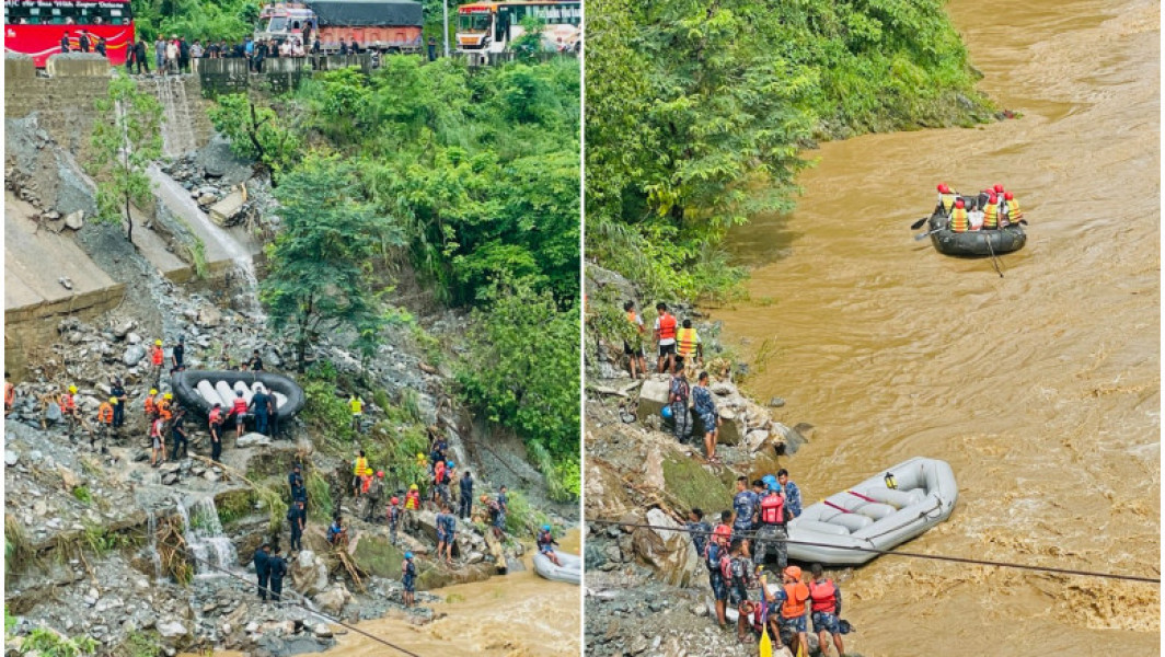 Aproximativ 60 de persoane disparute in Nepal dupa o alunecare de teren