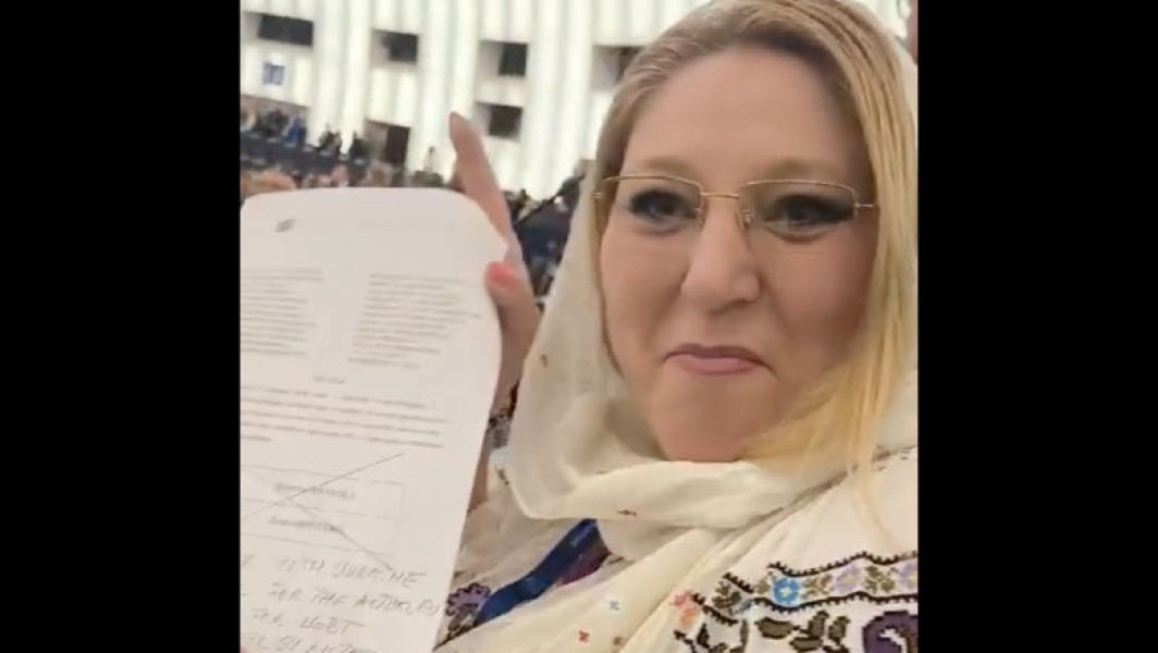 Diana Șoșoacă, proaspăt eurodeputat, a făcut o transmisiune live controversată din Parlamentul European