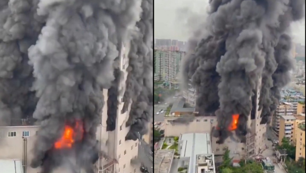 Incendiu devastator într-un centru comercial din Zigong, China
