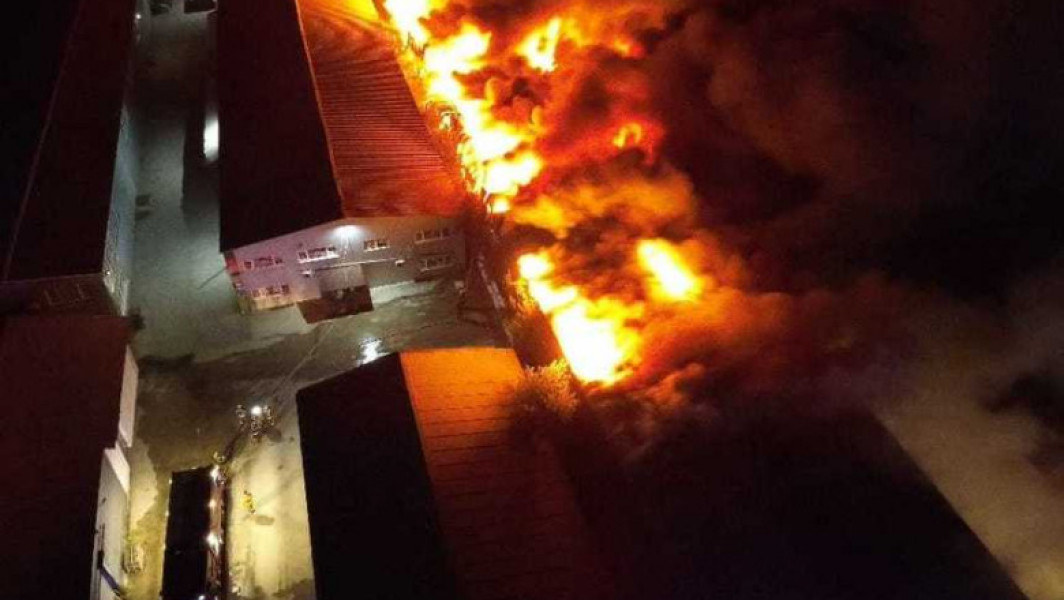 Incendiu devastator la un depozit din Afumați, în apropiere de București