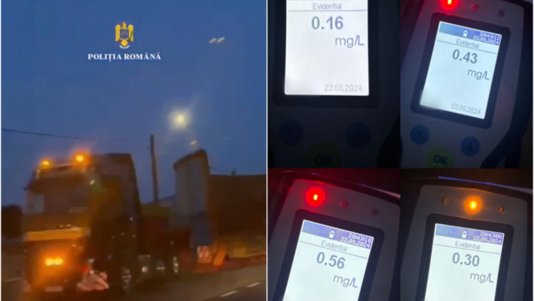 Patru șoferi surprinși sub influența alcoolului în Dâmbovița