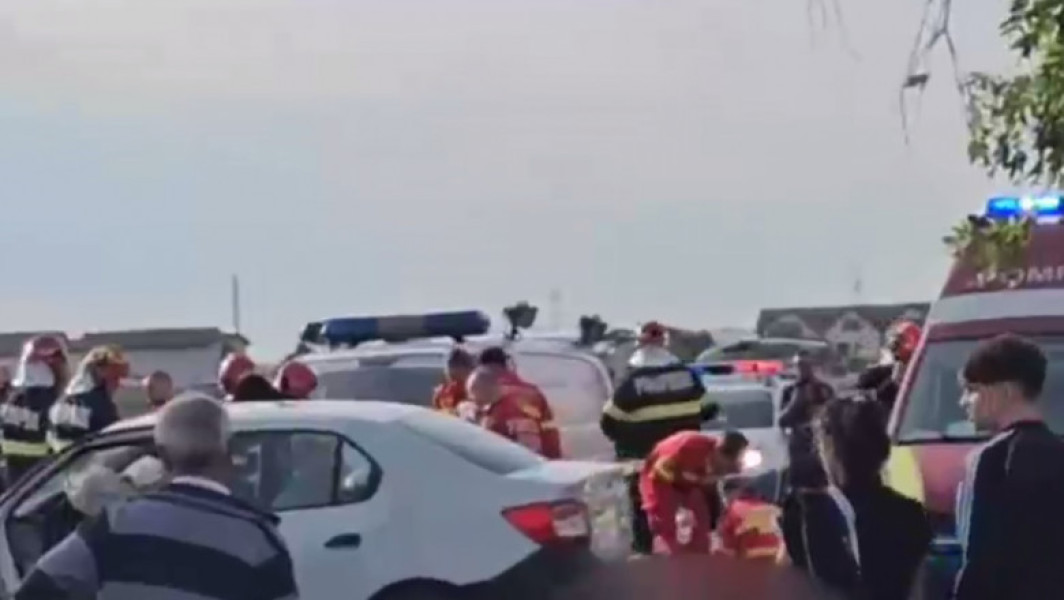 Trafic blocat la intrarea în Capitală din cauza unui accident în lanț