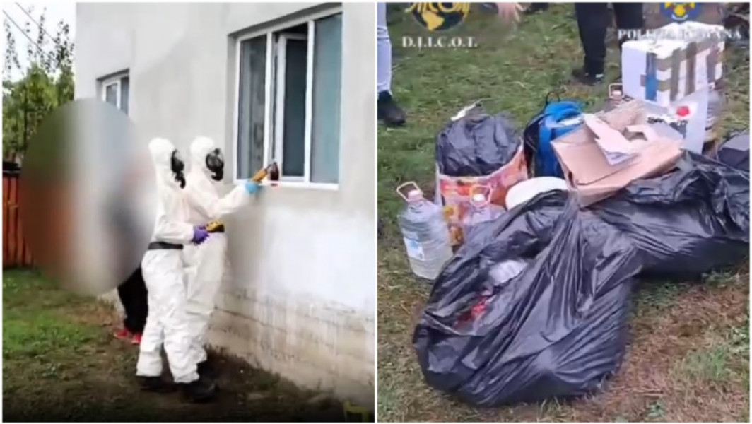Laborator clandestin de droguri descoperit în Maramureș
