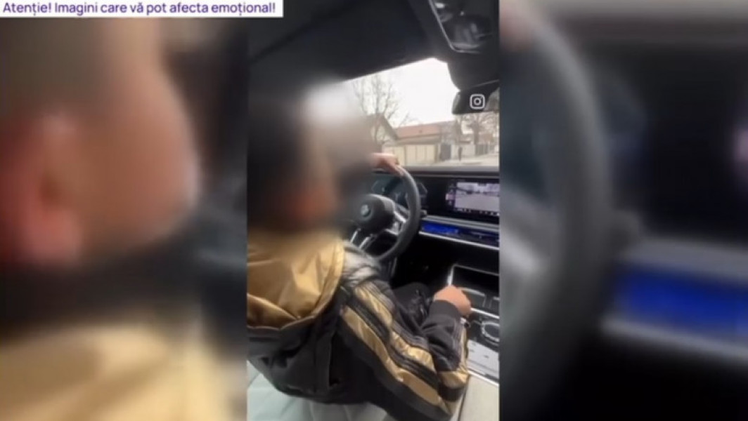 Un copil de 10 ani a fost prins conducând o mașină cu aproape 160 km/h în Dâmbovița