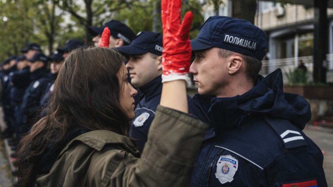 Proteste în Belgrad după tragedia de la Novi Sad