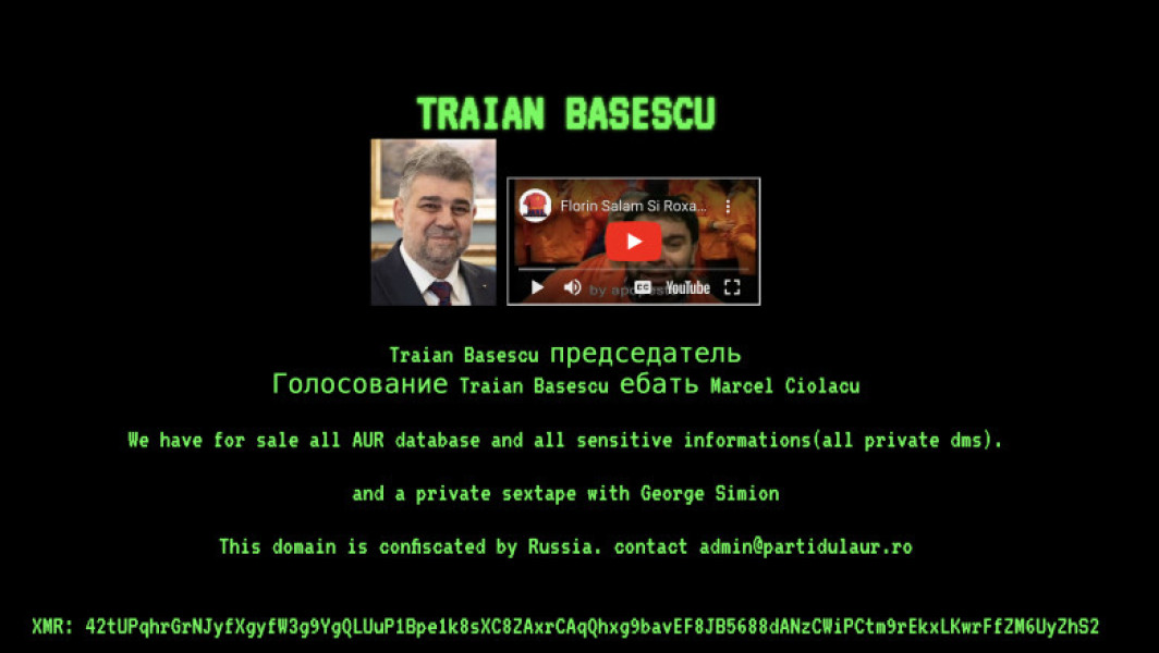 Atac cibernetic asupra site-ului partidului AUR