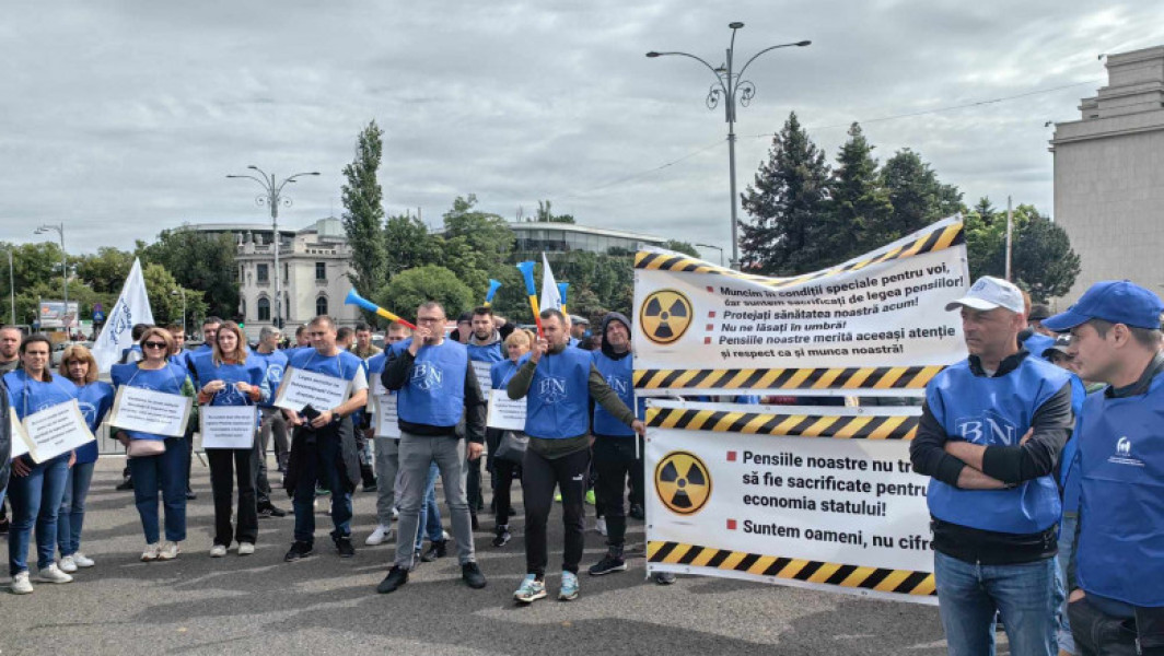 Protest al Federației Sindicatelor Energetica împotriva noii legi a pensiilor