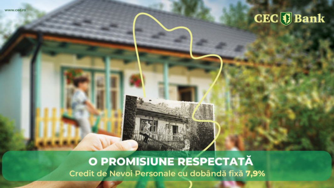 CEC Bank oferă credite de nevoi personale cu dobândă fixă