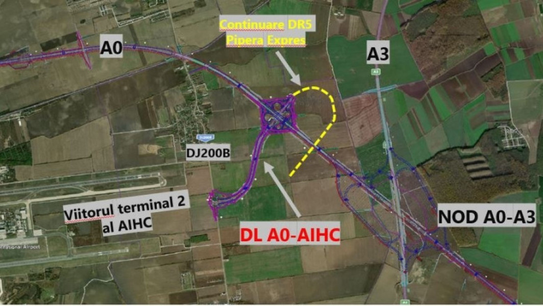 Guvernul a aprobat indicatorii tehnico-economici pentru o nouă legătură rutieră între Autostrada de Centură București Nord și Aeroportul Otopeni