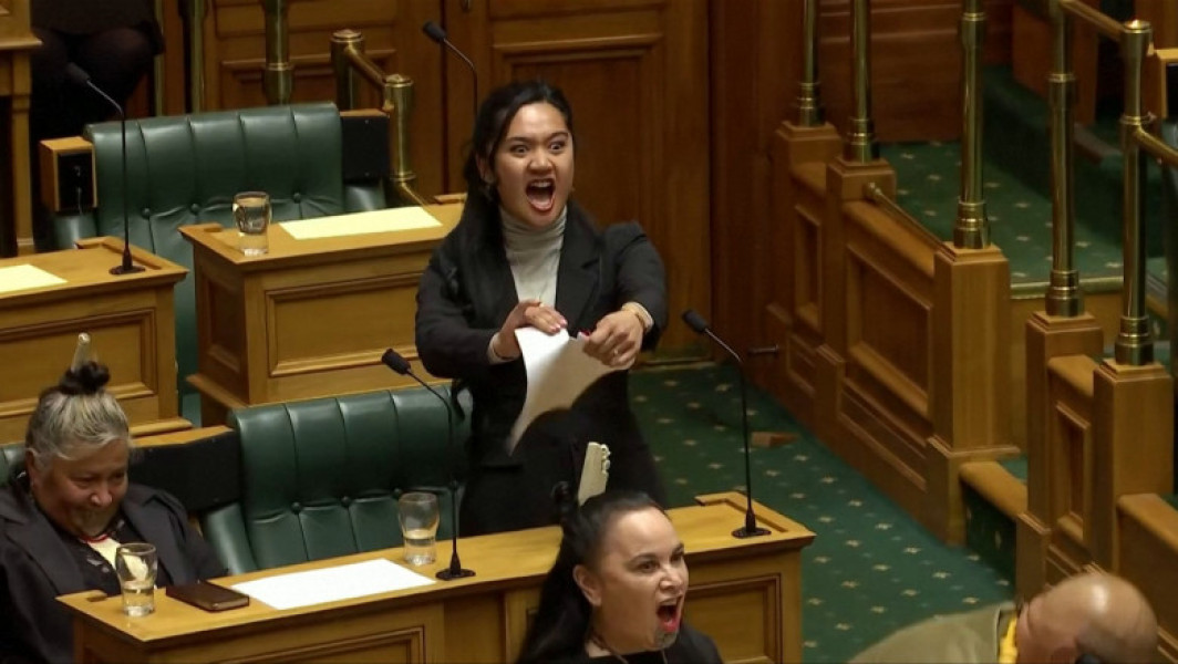 Protestul membrelor maori în Parlamentul Noii Zeelande