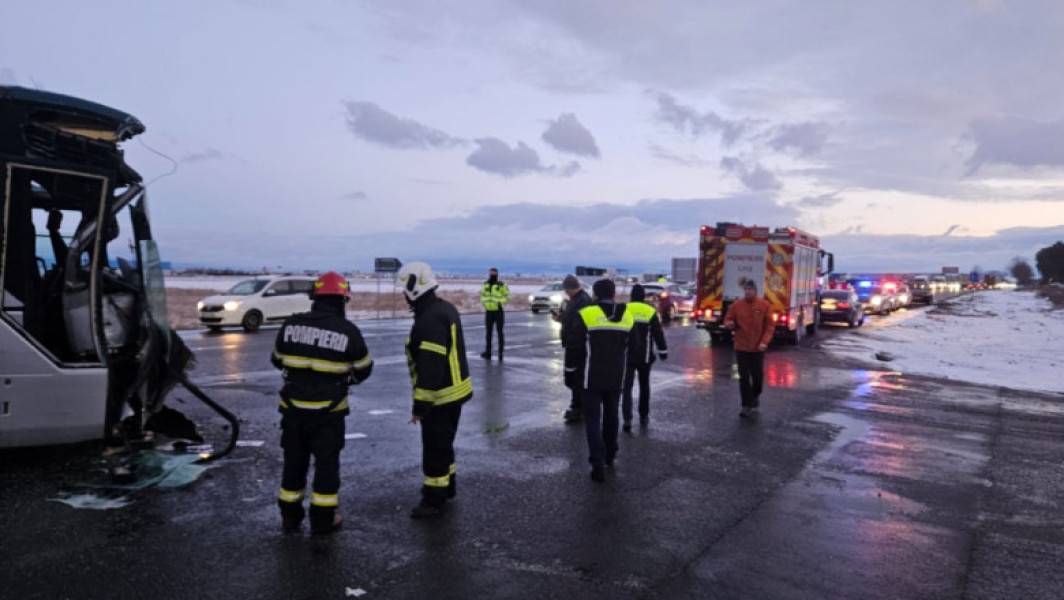 6 persoane la spital după accident cu 2 autobuze în Brașov.
