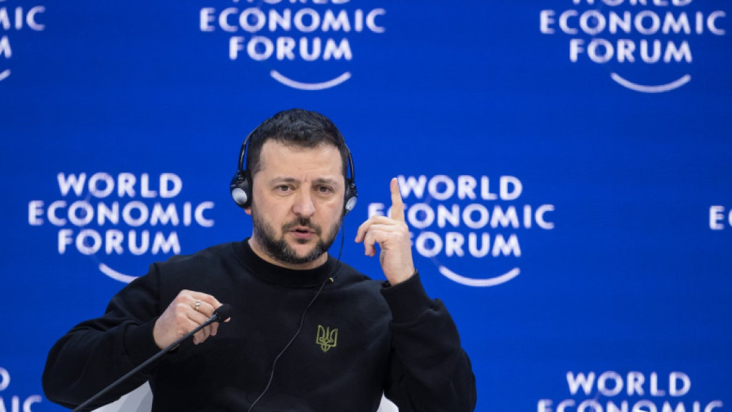 Zelenski îi avertizează pe liderii mondiali la Davos: Putin nu va fi mulțumit în conflictul înghețat în Ucraina