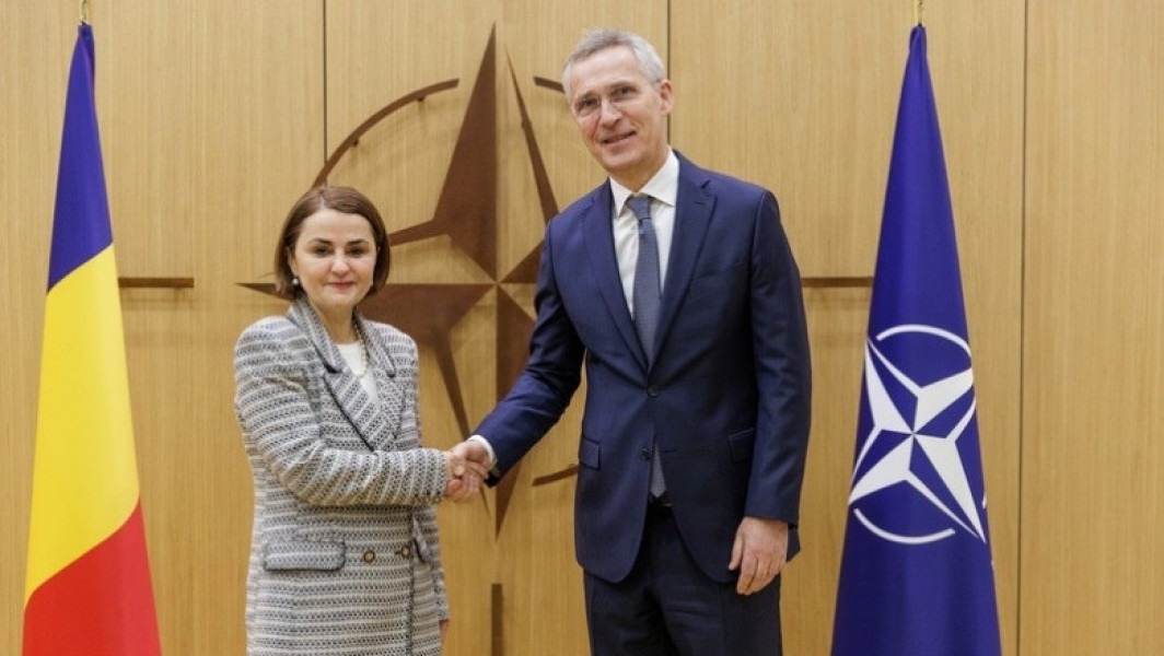 Odobescu discută la Bruxelles cu Stoltenberg despre securitatea Mării Negre