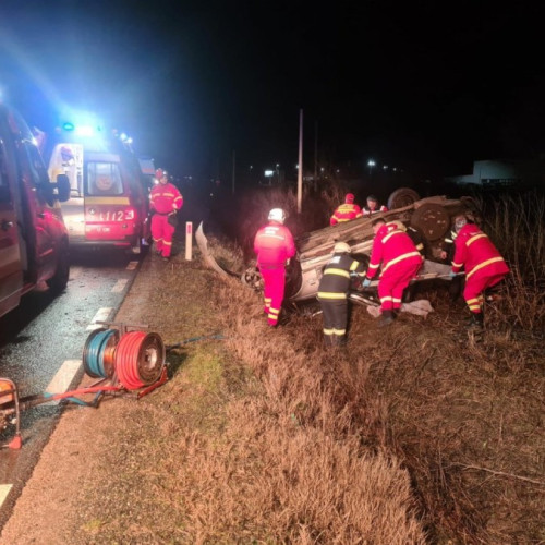 Accident rutier la ieșirea din localitatea Horia spre Arad