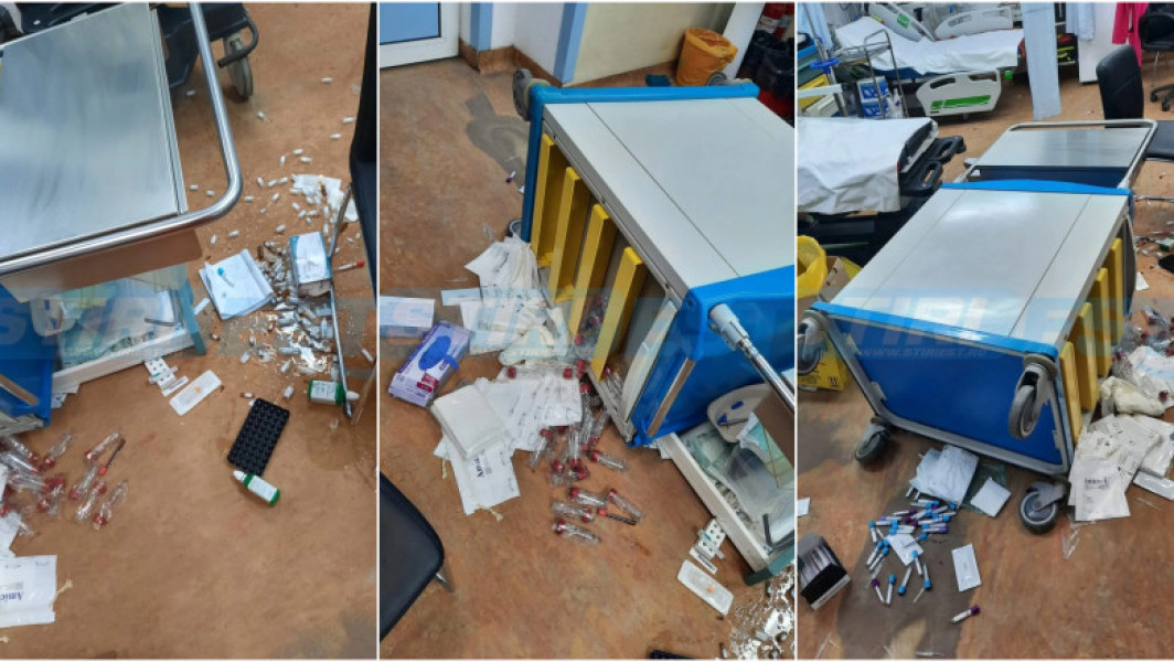 Agresiune la spitalul din Vaslui: Pacient vandal a devastat totul!