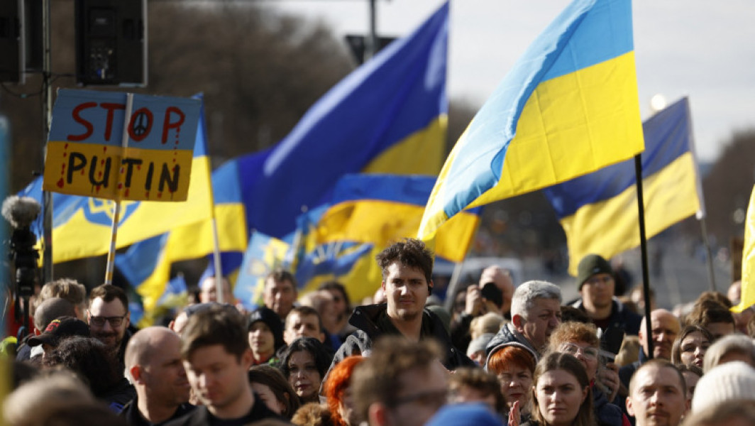 Refugiaţii ucraineni au protestat la Constanţa împotriva Rusiei