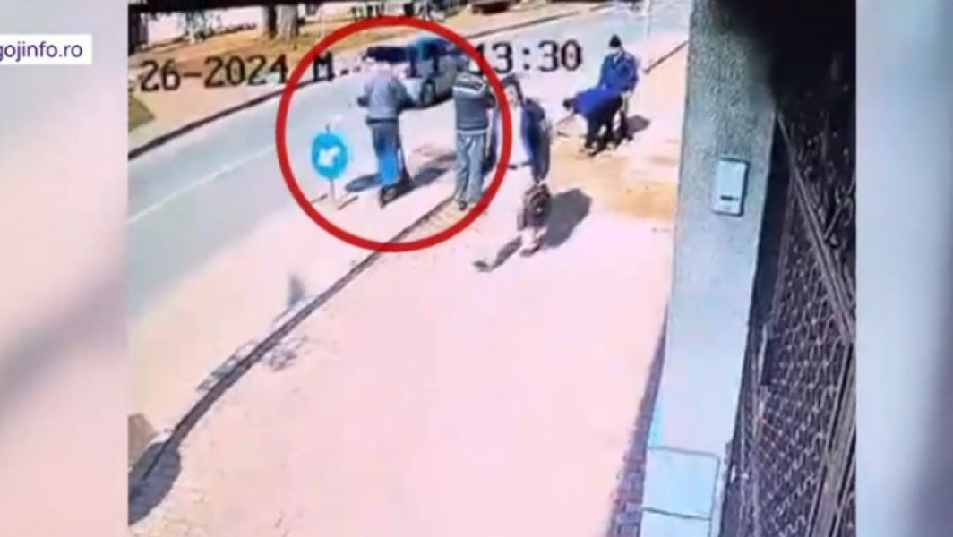 Trotinetist căzut într-un asfalt proaspăt în Lugoj, surprins într-un VIDEO de supraveghere