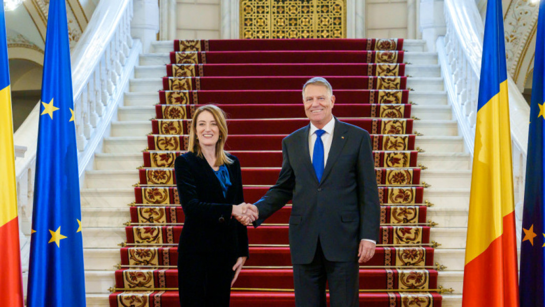 Președintele României, Klaus Iohannis, a discutat cu Roberta Metsola despre alegerile europarlamentare la Palatul Cotroceni
