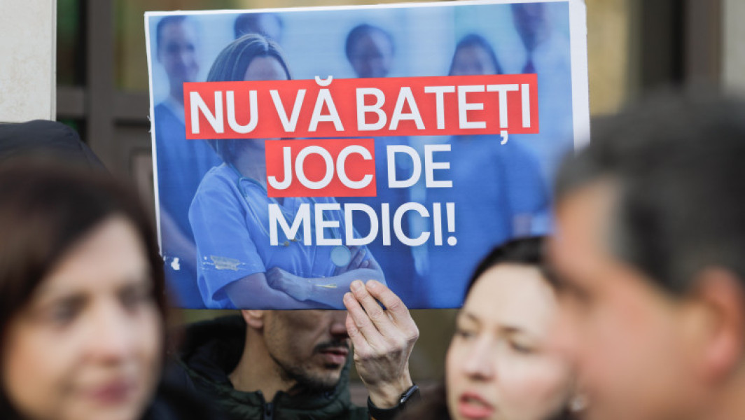 Protest de amploare în București: 5.000 de medici și asistente solicită salarii mai mari
