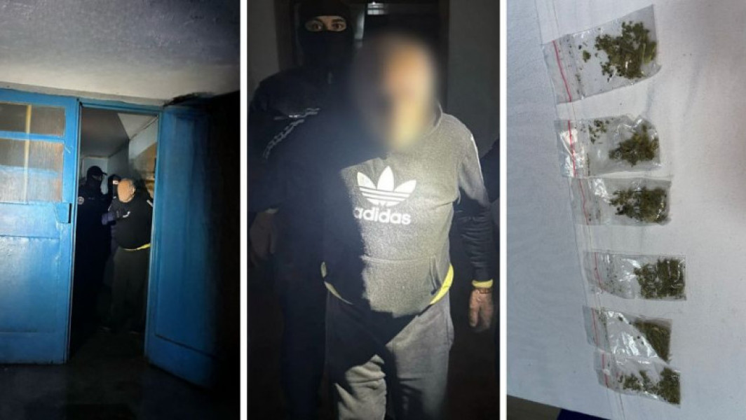 Bunicul de 72 de ani, prins cu droguri în scara unui bloc din Bacău - Jandarmii au făcut captura