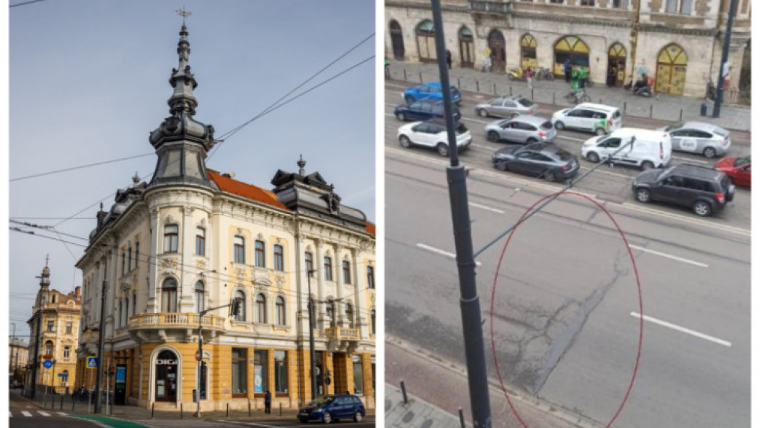 Clădire istorică din Cluj-Napoca afectată de vibrații puternice provocate de denivelările din asfalt