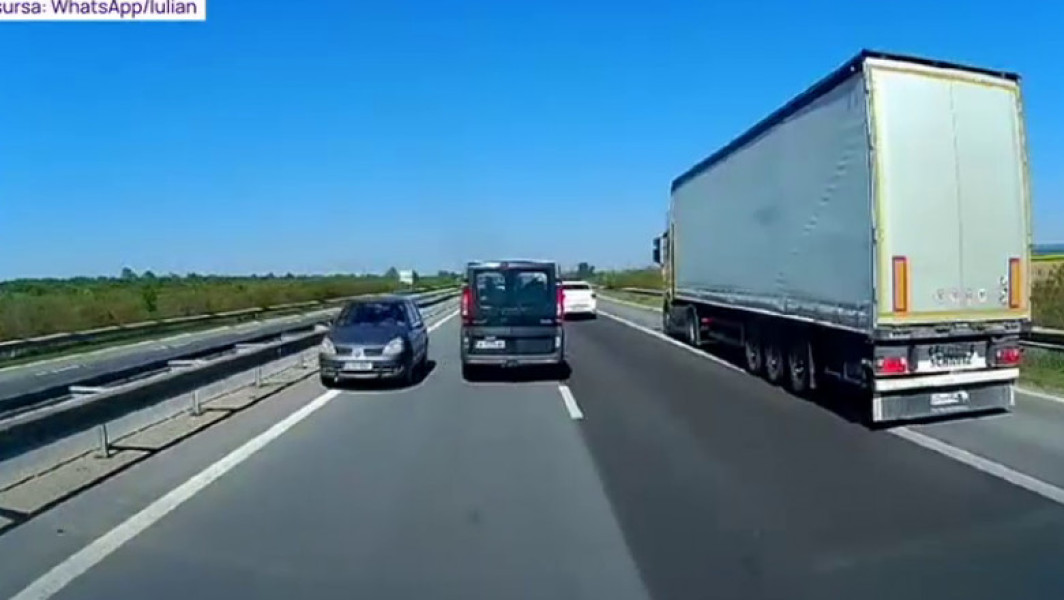 Sofer filmat pe contrasens pe A1 in județul Argeș: Amenzi și riscuri de tragedie