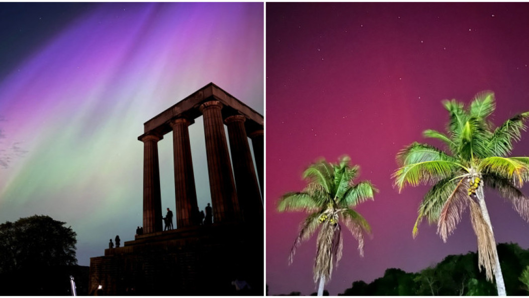 Aurorele boreale, spectacol nocturn emotiv peste Europa si SUA. Magnifica erupție solară colorează cerul si flooda România, chiar până în Florida