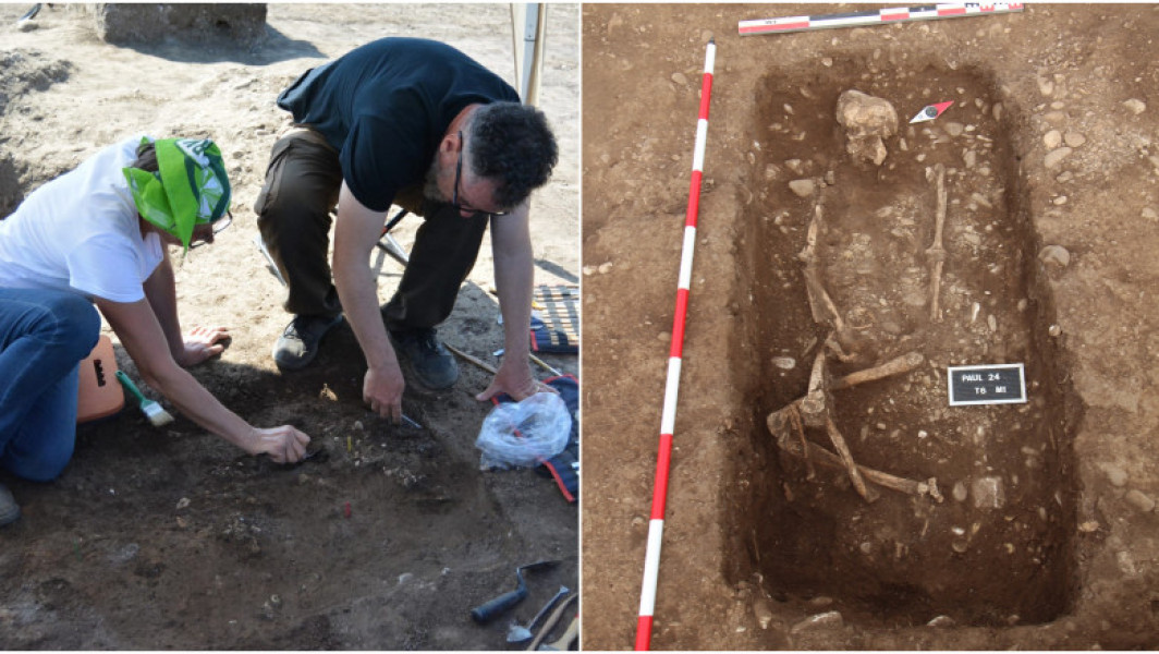 Galerie Foto Patru morminte din Epoca Bronzului, descoperite pe un câmp din Prahova. Zona era recunoscută drept un adevărat "câmp al morților"