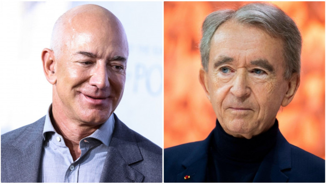 Miliardarii fac schimb de locuri în topul cu bogații planetei. Ce averi au Jeff Bezos și Bernard Arnault