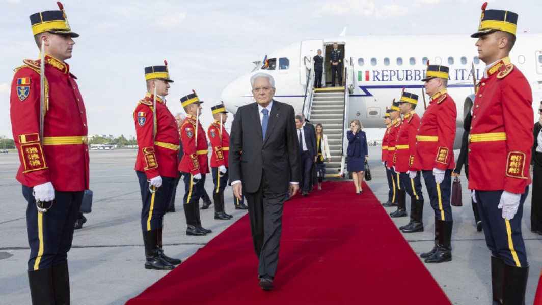 Klaus Iohannis îl primește pe președintele Italiei, Sergio Mattarella, în România