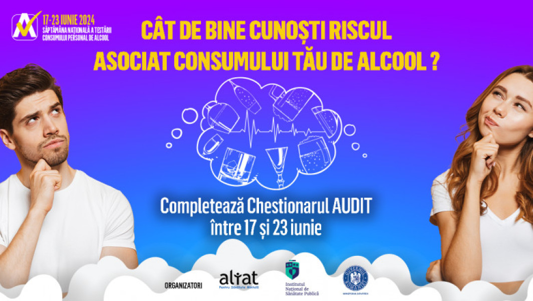 Săptămâna Națională a Testării AUDIT: Evaluarea consumului de alcool la nivel național