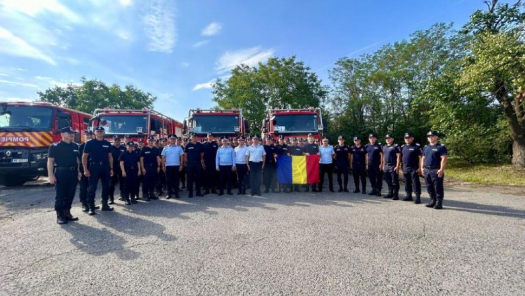 Pompierii români sprijină Franța în lupta împotriva incendiilor de pădure